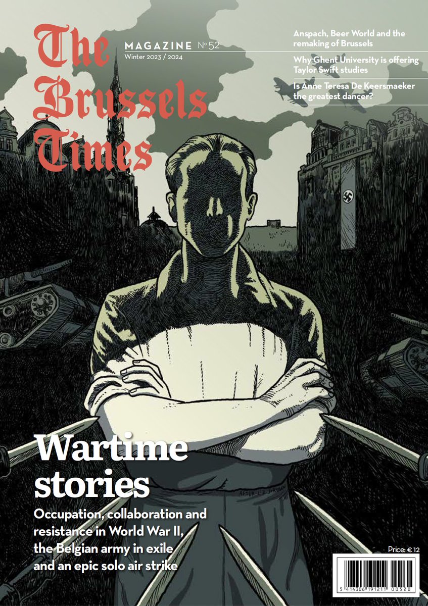 The latest issue of <a href="/BrusselsTimes/">The Brussels Times</a> Magazine is on sale now, with a special focus on Belgium during World War II: occupation, collaboration and resistance more than eight decades on
<a href="/lectrr/">lectrr</a>’s stunning cover captures that moment