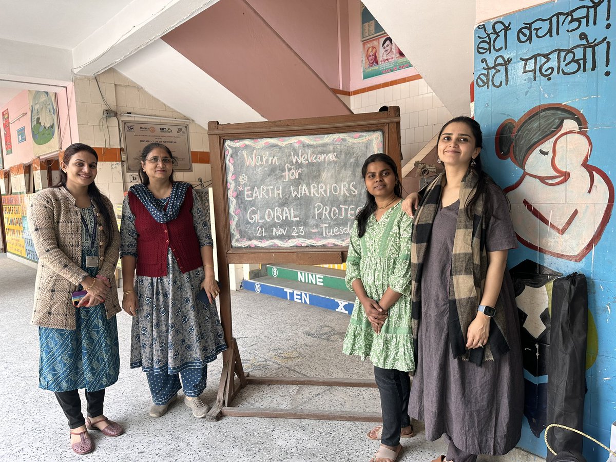 Earth_Warriors_'s tweet photo. Great day to be back in schools doing what we love. Bringing #climateeducation to students through hands on activities, videos &amp; teacher training! 

@NMNHIndia @DelhiMcd https://t.co/EWFDKV3gcK