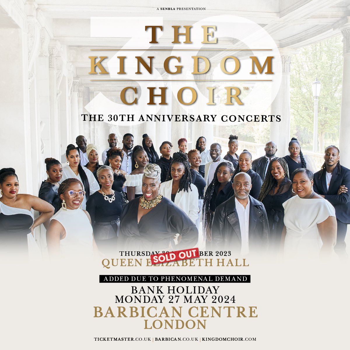 We’re extremely excited to announce that following our sold out 30th November show next week, a further show has be added as part of our 30th anniversary celebrations. 

We’ll be at the renowned Barbican Centre on Monday 27th May 2024. 

Tickets go on sale, Friday 24th November.