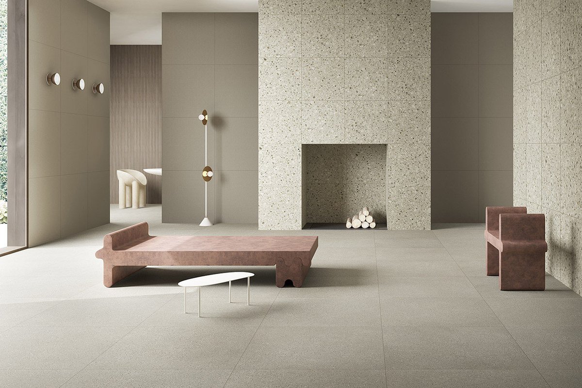 Terracement is inspired by the warm minimalism trend, this tile softens the look of cement with a variety of warm hues. It re-interprets Terrazzo's appearance from the past to the present.
Size: 300 x 600mm &amp; 600 x 600mm &amp; 800 x 800mm
FROM RRP: £35.00m2 INC VAT
#stoneeffect
