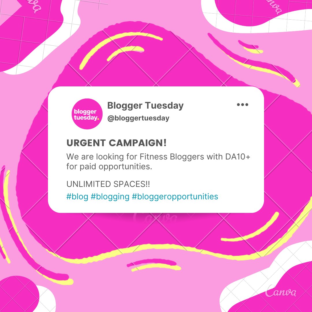 Blogger Tuesday tweet media