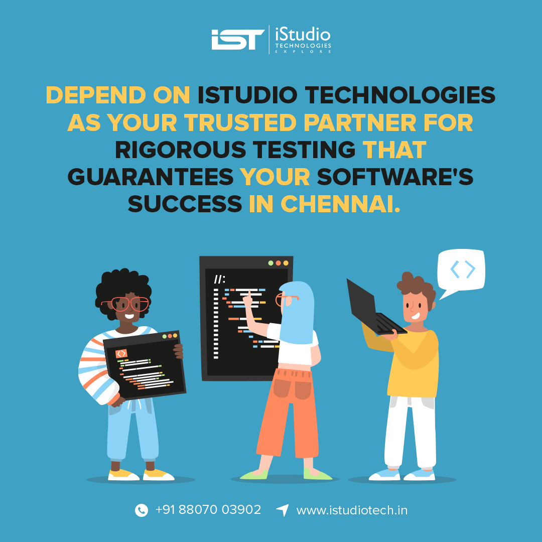 istudiotech's tweet image. Depend on iStudio Technologies as your trusted partner for rigorous testing that guarantees your software's success in Chennai.
#softwaretestingservicesinChennai #softwaredevelopment #softwaredevelopmentservicesinChennai #softwaredeveloper #softwaretesting #istudiotechnologies