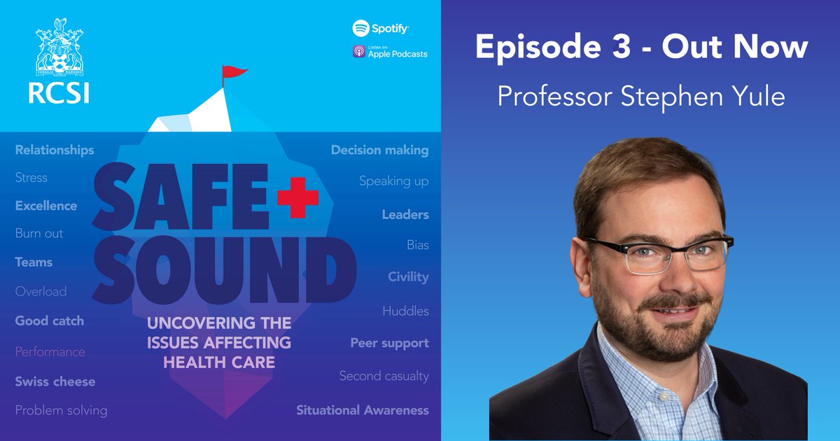 Episode 3 out now – Professor Stephen Yule, Chair of Behavioural Sciences, University of Edinburgh - RCSI Safe &amp; Sound podcast

Spotify
open.spotify.com/show/0Zys1Mbf7…
Apple Podcasts
podcasts.apple.com/ie/podcast/rcs…