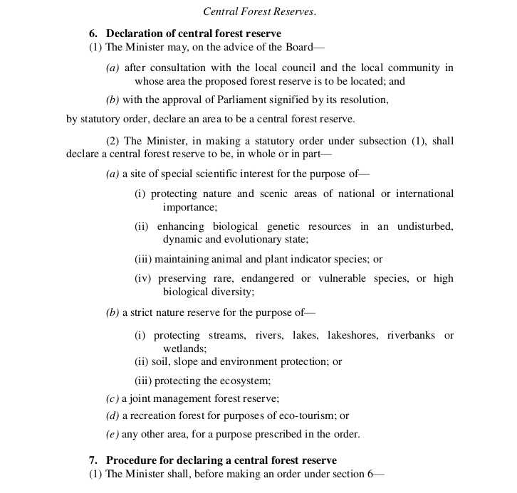 @NFAUG @RiseUpAcholi @SebbiOgoni @nemaug @ntvuganda @nbstv @DailyMonitor @newvisionwire Section 6 of National Forest & Tree Planting Act of 2003 states as follows; (1) The Minister may, on the advice of the Board— (a) after consultation with the local council and the local community in whose area the proposed forest reserve is to be located... where is 1948?