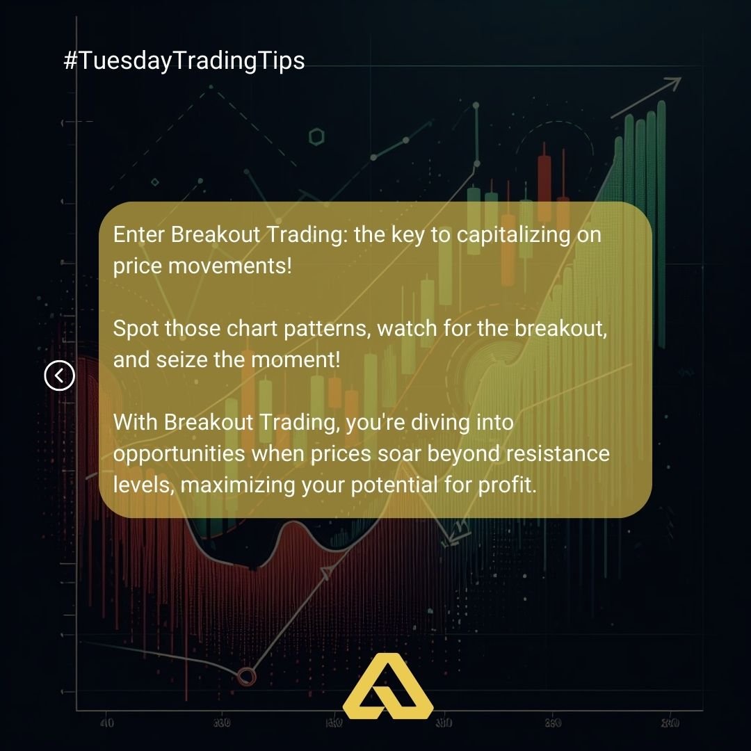 axonmarkets's tweet image. 📈 Ride the market waves to success! 

🌊💰 Enter Breakout Trading: the key to capitalizing on price movements! 🚀✨

Spot those chart patterns, watch for the breakout, and seize the moment! 

💸 Don&apos;t just follow the trends, make them work for you! 💡📈 

#TuesdayTradingTips