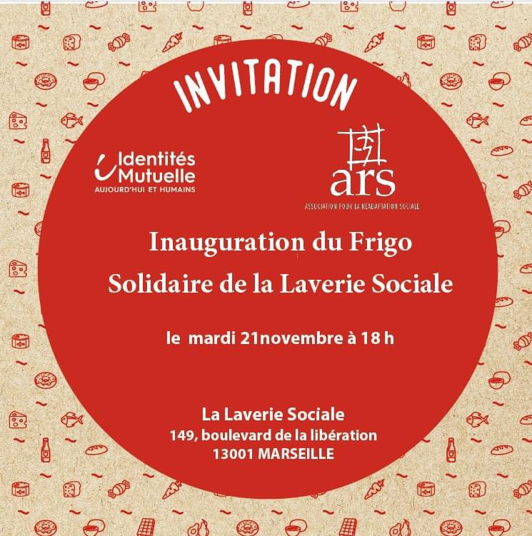 Aujourd’hui on inaugure le #frigosolidaire de la #laveriesociale à #Marseille 🎉