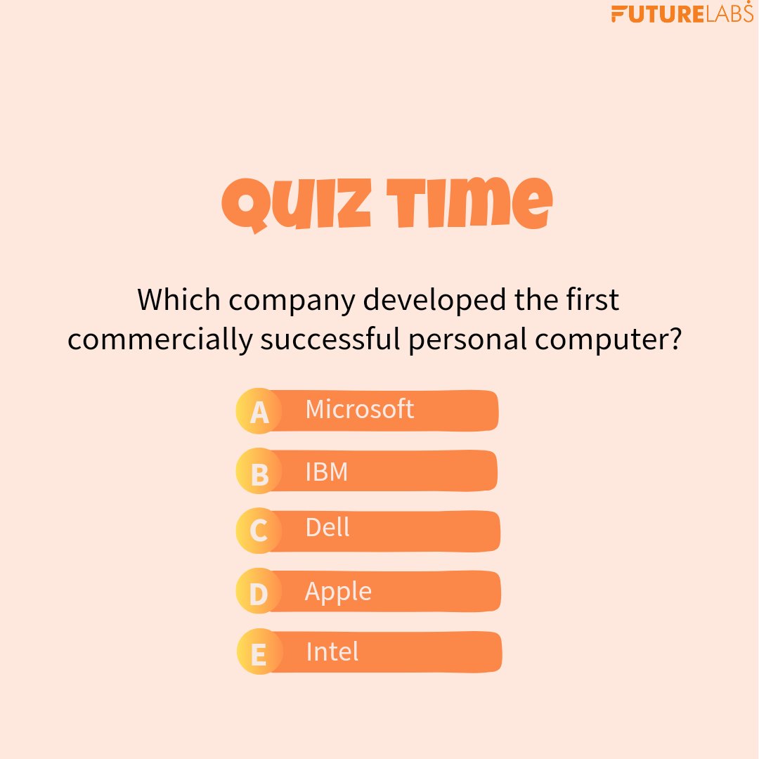 FutureLabsNG's tweet image. Are you a #techtrivia wiz?✨
🧠 Test your Tech knowledge with this week&apos;s quiz.

Let&apos;s see who gets this right in the comment section!

#techtrivia #futurelabs #techies