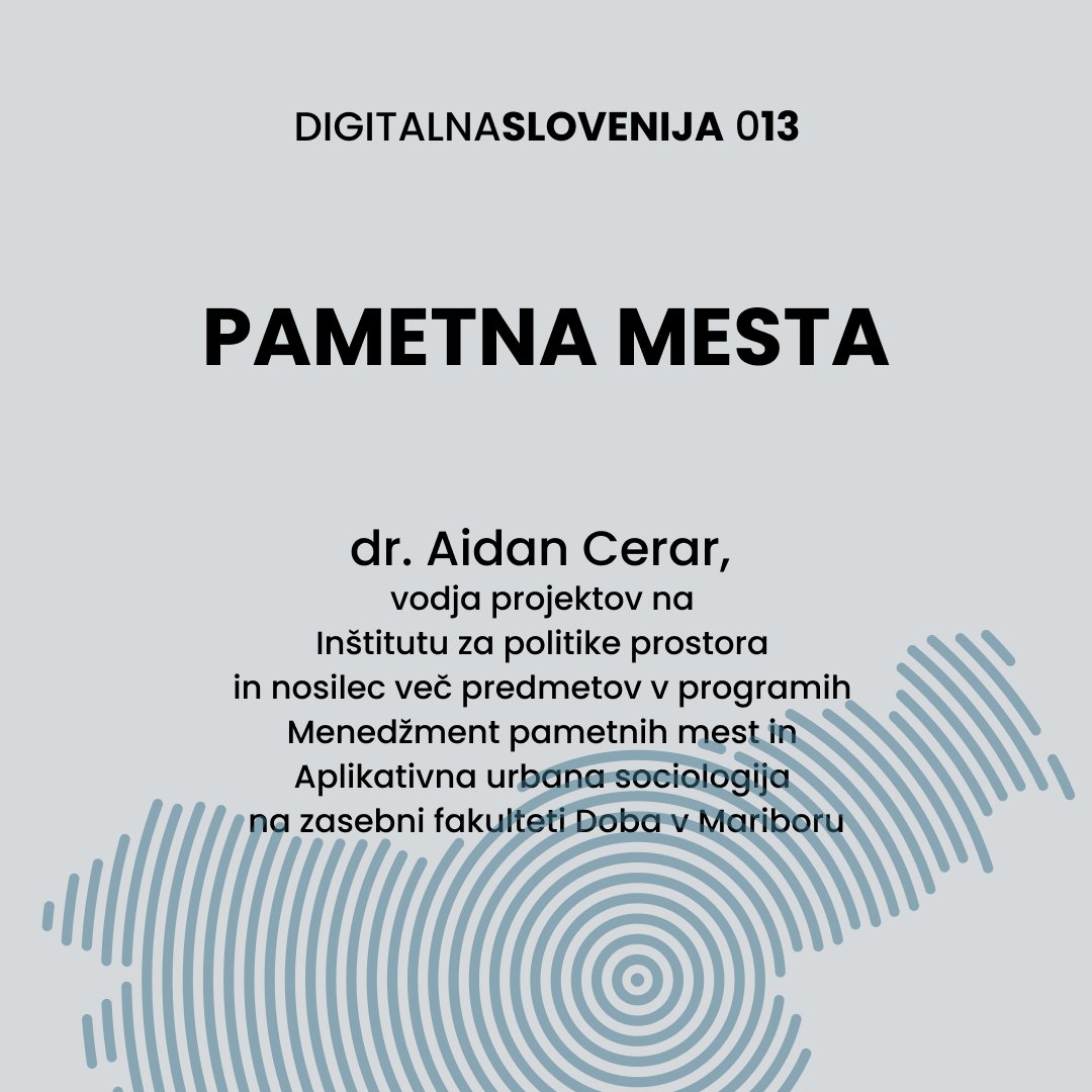 Danes v podkastu Digitalna Slovenija spoznavamo pametna mesta. Izvemo da, število senzorjev in zbranih podatkov o mestu še ne naredi mesta pametnega. Kaj torej je pametno mesto?

buzzsprout.com/2185053/139900…

Podkast podpira <a href="/digitalslo/">NOBUAKI FUTANA</a>.