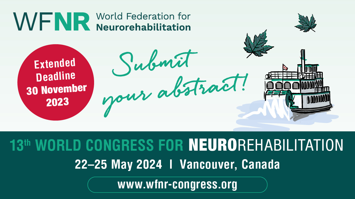 🧠 Explore #NeuroRehab at #WCNR2024 in Vancouver, May  22–25, 2024. 
Extended abstract deadline: Nov 30, 2023. 
Early bird rates  until Feb 23, 2024. 

Don't miss out! 🌐
@wfnrcongress