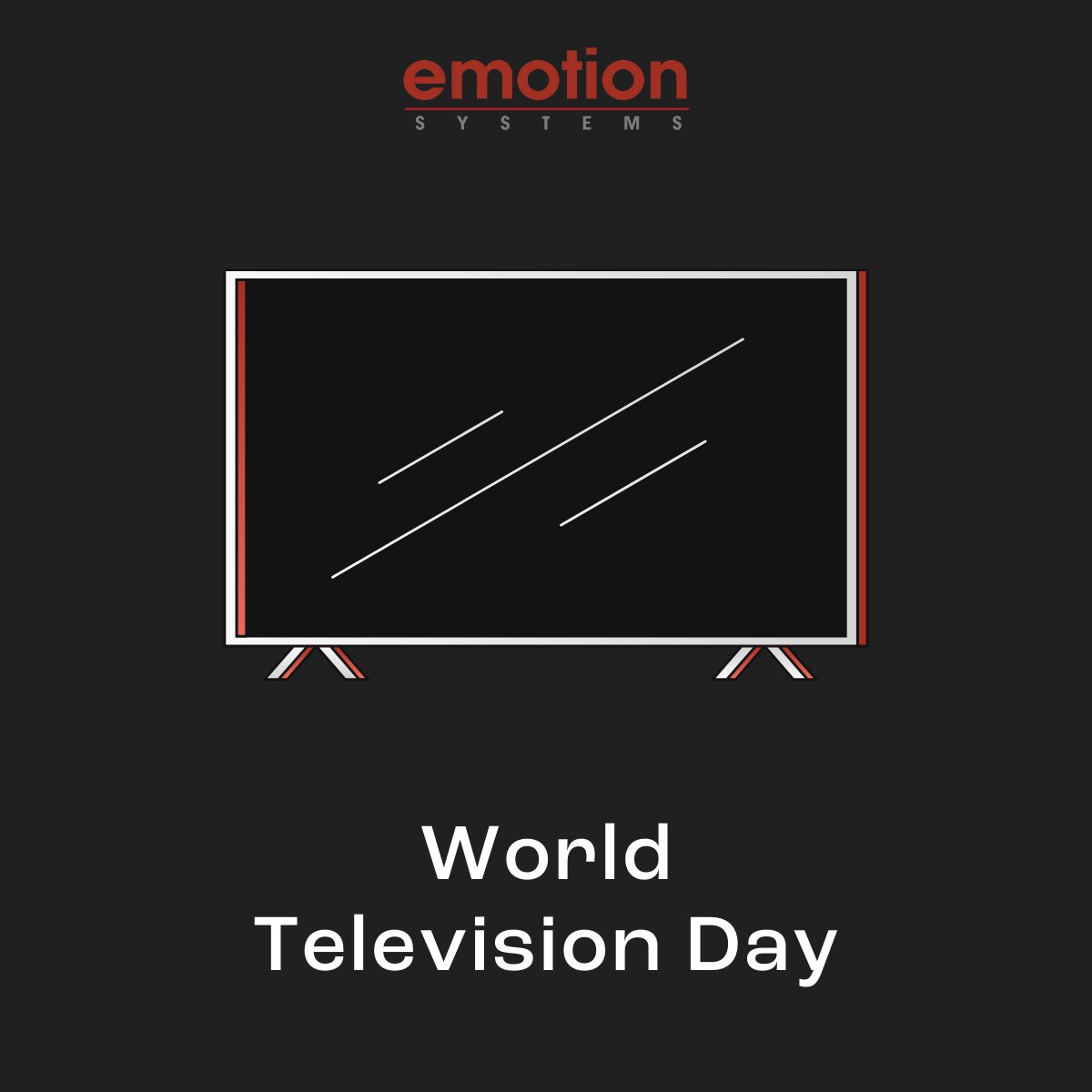 EmotionSystems's tweet photo. Embracing emotions through the screen! Happy #WorldTelevisionDay to all our incredible friends and colleagues in the industry. #EmotionSystems #broadcast #media https://t.co/r5fbOnxBDy