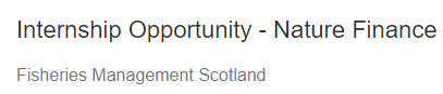 Internship opportunity to be involved in something exciting! This collaboration of several Scottish public bodies with @fms_scotland is exploring approaches to #sourcetosea #naturefinance  
environmentjob.co.uk/jobs/98417-int….
Application deadline 3rd December.