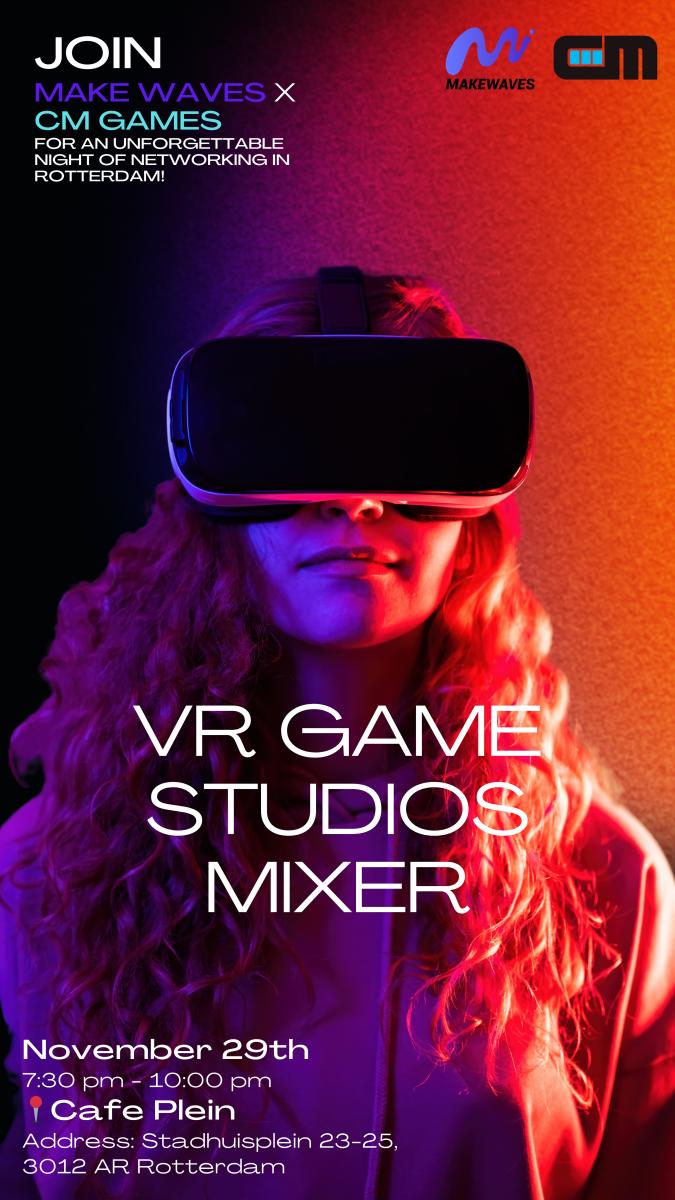 OhMySerg's tweet photo. Hey!
Along with our industry friends @MakeWavesVR , @cmgamesofficial  will co-host a VR Game Studios Mixer party next week in Rotterdam.  Check the details on the banner and RSVP: https://t.co/9SuFUqwbFG
#VR #VRGames #VRDays #VRGaming #VREvent https://t.co/Vth7g7lP53
