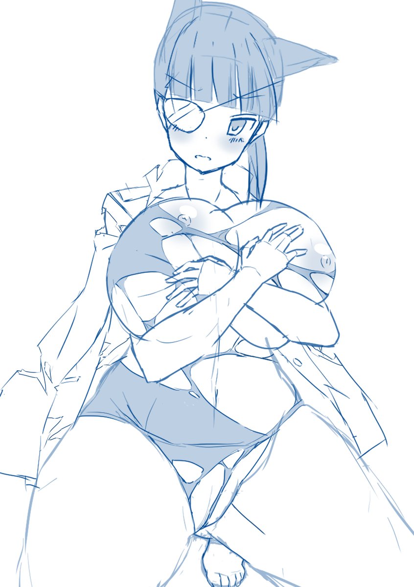 今後もこういうキャラを描くのであれば、デッサン用に模造刀でも買うべきかもしれない…。 