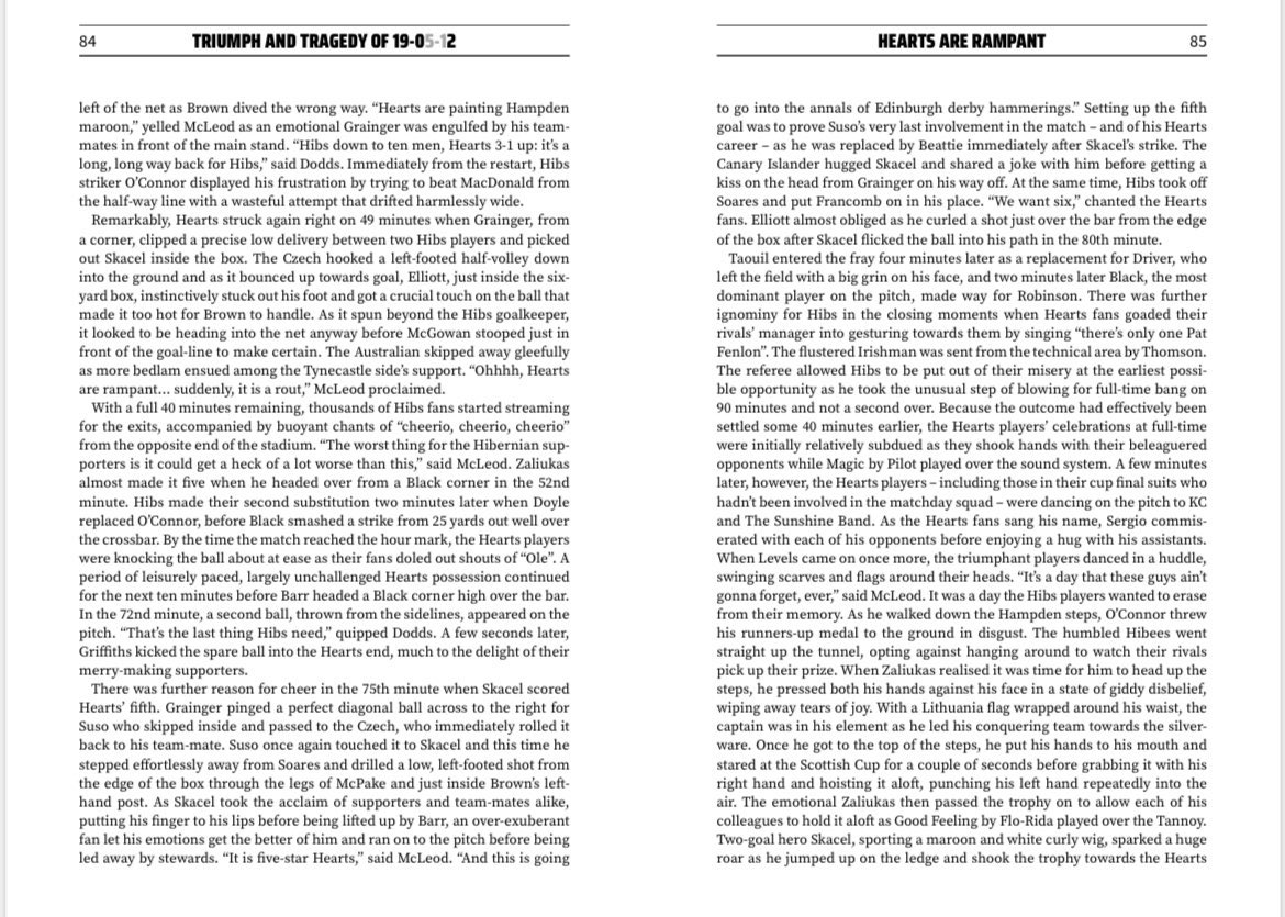 🇱🇻🏆📚A spread from the Hearts Are Rampant chapter of @NineteenFive12 on how Paulo Sergio’s team turned the screw on Hibs on 19-05-12. There are another 330 pages on the 2012 Scottish Cup triumph in the book, which you can buy on this link… legends98.bigcartel.com