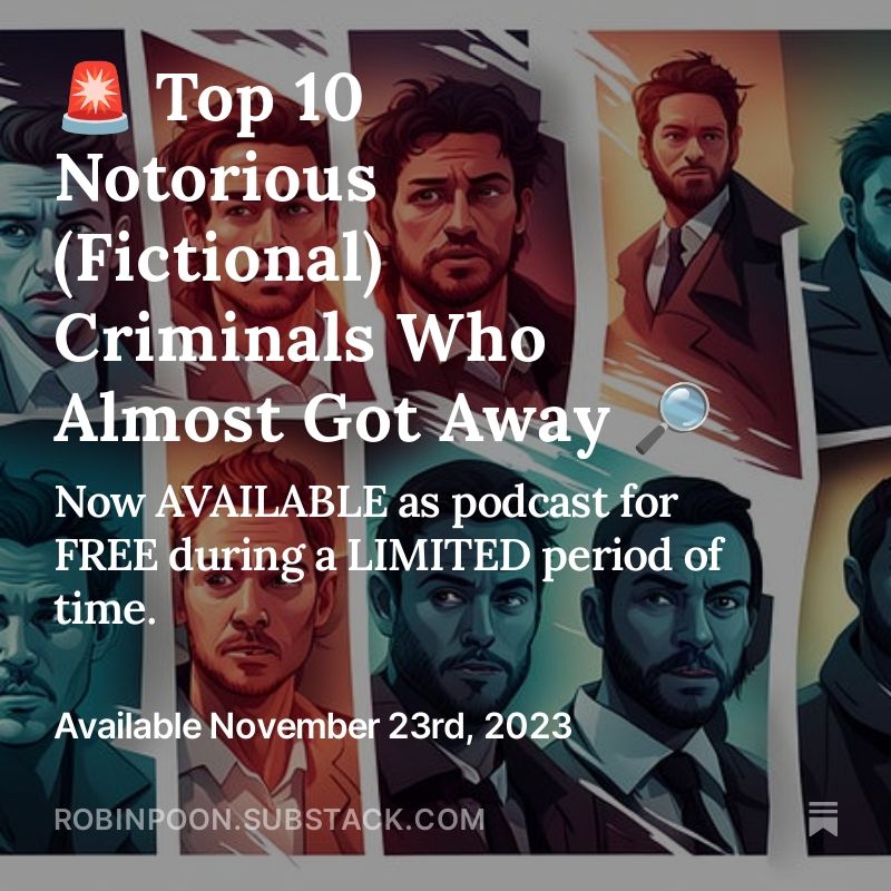 robinpoon10's tweet photo. WitWorks Chronicles: Tales of Almost Untouchable Criminals 📜🚨

#CriminalMasterminds #FictionalHeists #Humor #History #WitWorks

Now available as a podcast 🎙️ exclusively on:
https://t.co/Uc7P7UuhfD https://t.co/C5TsbJrrXe