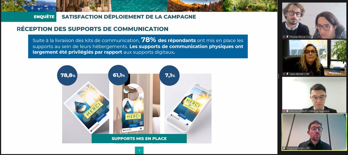 [WEBINAIRE] Comment s'engager dans des démarches et labels de développement durable?
Vous étiez une centaine d'inscrits au «60 Minutes Chrono» proposé ce matin par le CRT <a href="/ProCotedazur/">Côte d'Azur France Tourisme</a> et la <a href="/CCIcotedazur/">CCI Nice Côte d'Azur</a>.
🌱Ensemble, continuons à nous engager vers un #tourisme plus durable.