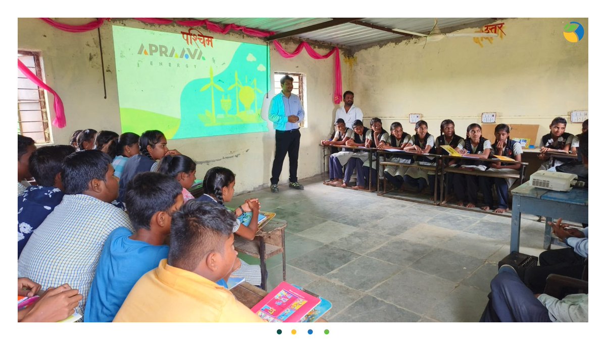 WOTRIndia's tweet photo. 🌟With a windmill workshop, Apraava Energy energised students at a school in Pimpalgaon Ghat, Maharashtra.
From India's first wind energy plant to a tree planting exercise, students were urged to embrace a #sustainablefuture. 🌿
#WOTR4Development #SustainableLiving #apraava https://t.co/99GOkJ2tE2