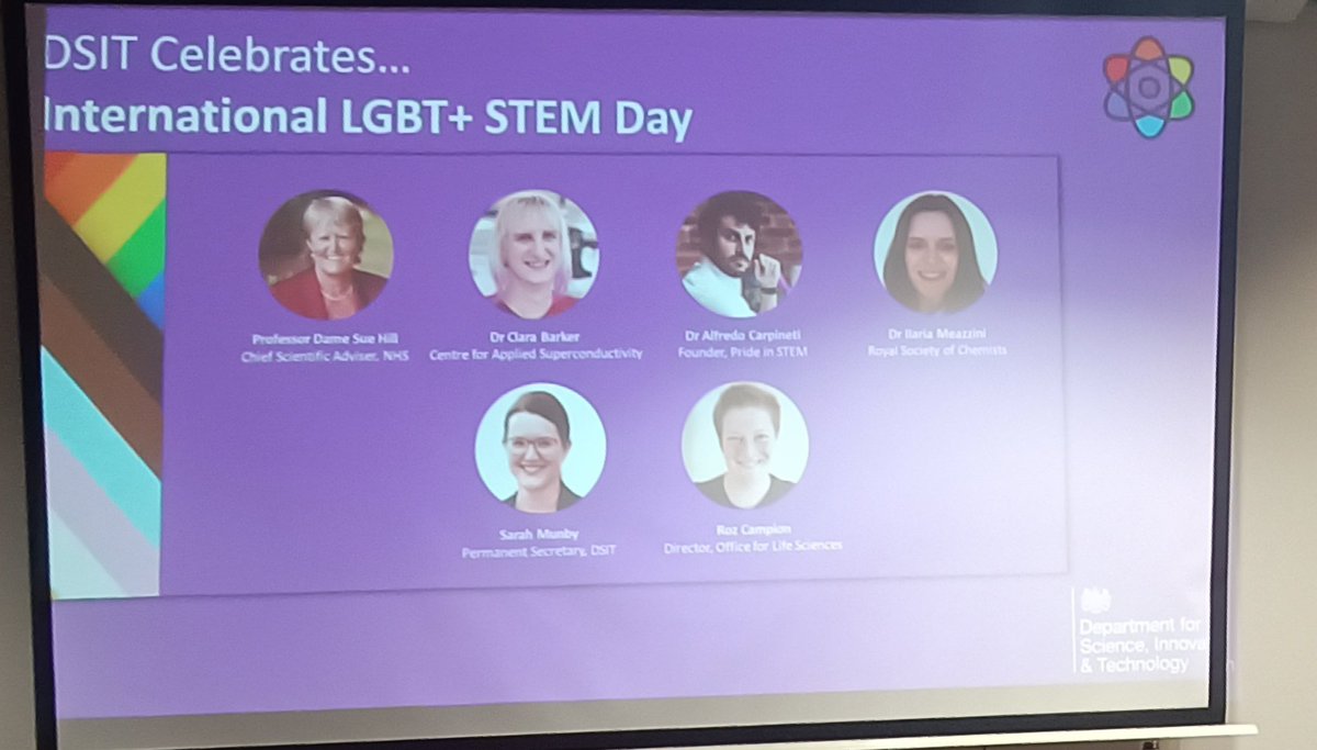 It was my pleasure to speak at a Turing+ event yesterday at DSIT. We spoke on how to attract, retain and make the most of our #LGBTQ colleagues in #stem Always nice to see @DrCarpineti of @PrideinSTEM& the @RoySocChem as well as hear the experiences of @CSOSue and @rozcampion