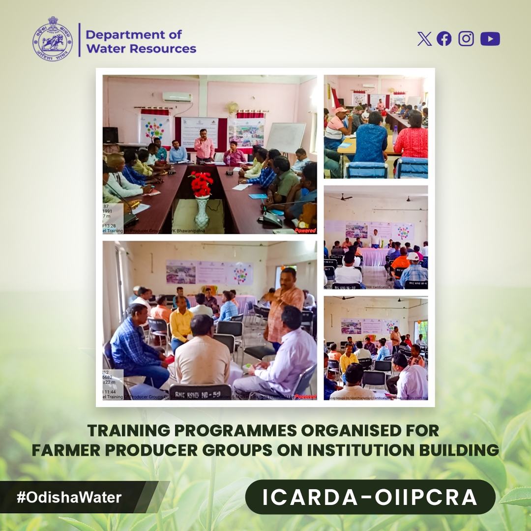 OdishaWater's tweet photo. #ICARDA empowers farmer producer groups in #KalahandiDistrict with knowledge on institution building, value addition, and market linkages under #OIIPCRA project. #AgTraining #OIIPCRA #OdishaWater
@CMO_Odisha @TukuniSahu @DC_Odisha @_anugarg @OIIPCRA_OCTDMS @OLICLTD @ltd_occ https://t.co/rDmsD0a24J