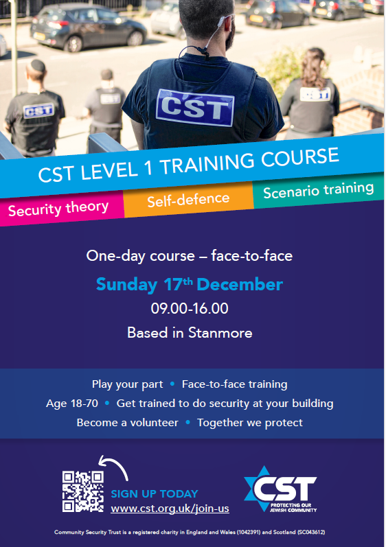 Radlett Reform (@radlettreform) on Twitter photo CST are running a level 1 Training Course, all details below. If you do attend and are willing to occasionally help with security, please do let us know - office@radlettreform.org.uk CST are running a level 1 Training Course, all details below. If you do attend and are willing to occasionally help with security, please do let us know - office@radlettreform.org.uk