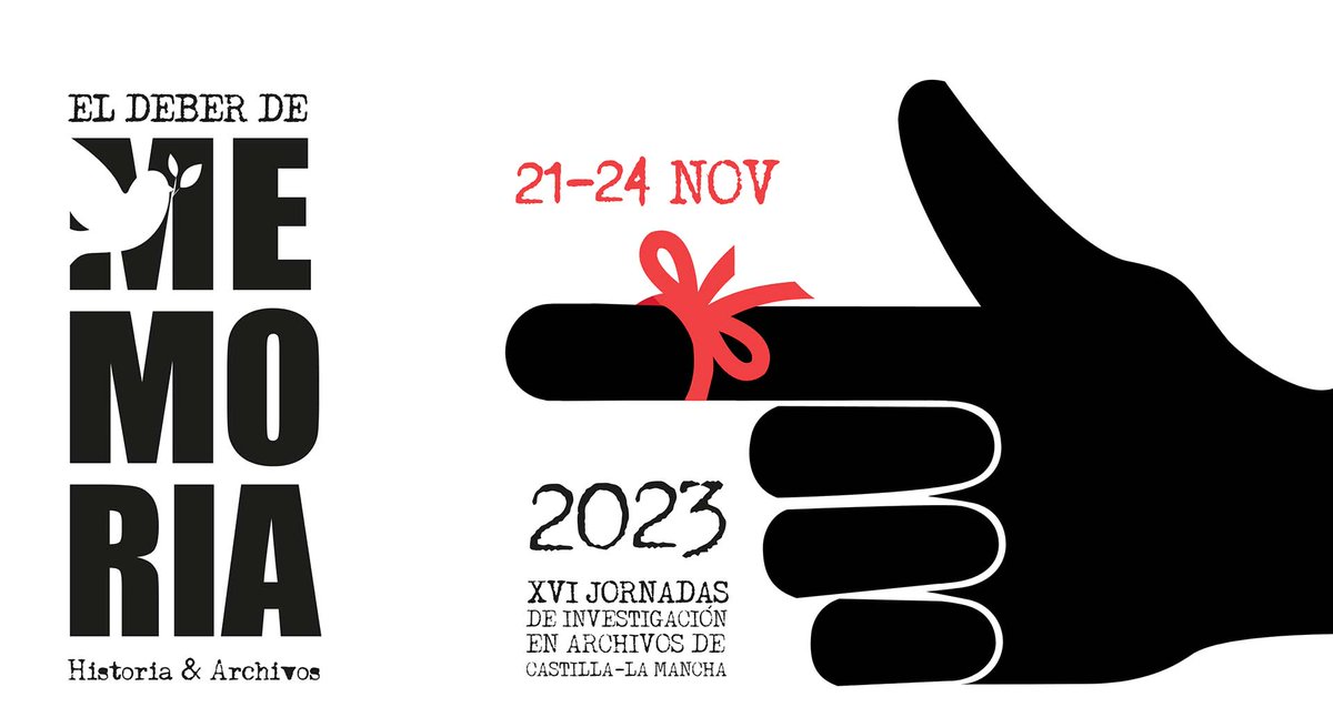 Esta tarde, a las 18:30 h, en el Archivo Histórico Provincial de Guadalajara, dan comienzo las XVI JORNADAS DE INVESTIGACIÓN EN ARCHIVOS DE CASTILLA-LA MANCHA, dedicadas a EL DEBER DE MEMORIA, cuyo interesante programa podéis consultar aquí 👇
guadarchivo.es/wp-content/upl…