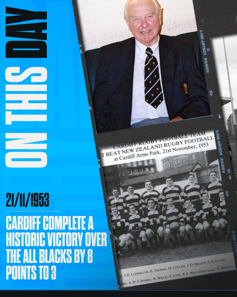 Cardiff Rugby (@cardiff_rugby) on Twitter photo 🗓️ On This Day: Cardiff defeated the mighty <a href="/AllBlacks/">All Blacks</a> during their northern hemisphere tour of 1953 by 8-3!
This completed a historic collection of victories for a club side to defeat southern hemisphere giants South Africa, Australia and New Zealand.
#AlwaysCardiff 🗓️ On This Day: Cardiff defeated the mighty <a href="/AllBlacks/">All Blacks</a> during their northern hemisphere tour of 1953 by 8-3!
This completed a historic collection of victories for a club side to defeat southern hemisphere giants South Africa, Australia and New Zealand.
#AlwaysCardiff