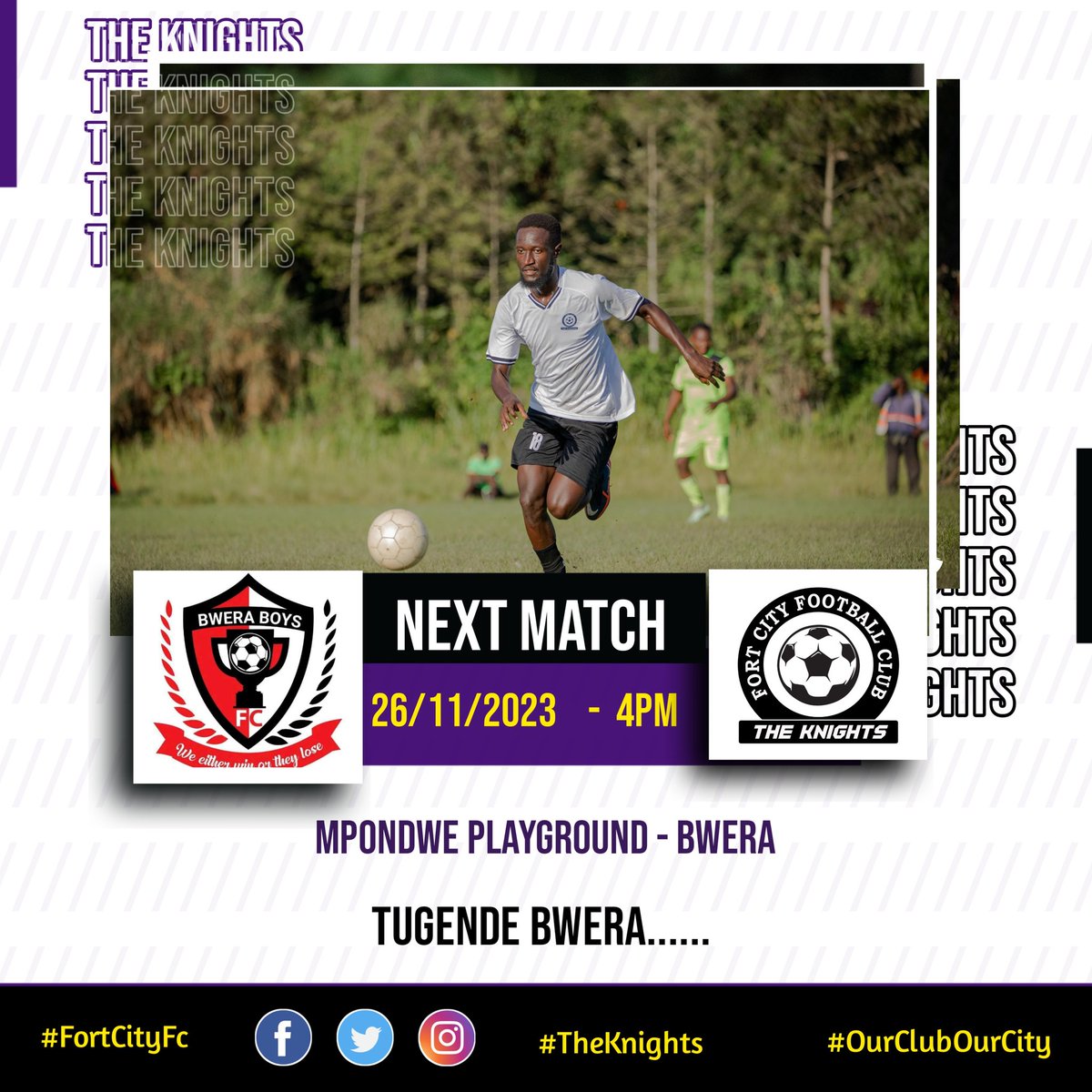 FortCity_FC's tweet photo. NEXT ASSIGNMENT!!

Our return to the league action is marked by an away trip to Bwera this weekend! 🚖

𝐅𝐎𝐑𝐓 𝐂𝐈𝐓𝐘 𝐅𝐂
#TheKnights
#𝑶𝒖𝒓𝑪𝒍𝒖𝒃𝑶𝒖𝒓𝑪𝒊𝒕𝒚 https://t.co/BCPtImXsA5