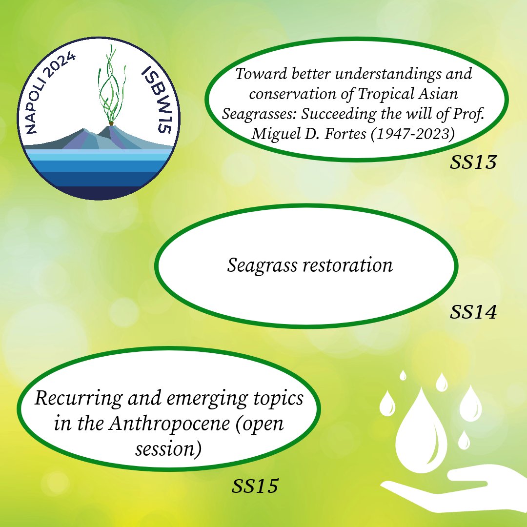 ⏰tic toc..less than 1 month to submit your abstract, have you already done it? 
We are organizing exciting events for you at the #isbw15, exploring #seagrass #monitoring, novel #restoration approaches, and much more!!!
Vi aspettiamo ...😉

➡️15 December