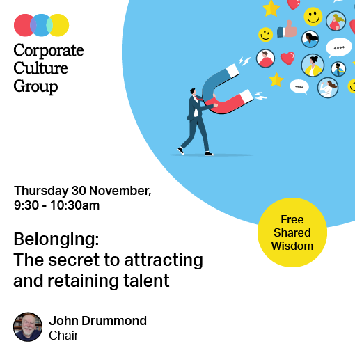 CCLtd's tweet photo. Join John Drummond for a deep-dive into how your organisation can use the power of belonging to attract and retain the very best people, and create a more human-centric, resilient, innovative, and successful workplace.

Register interest: https://t.co/QF37MpzDoS https://t.co/BeyFGNgAmS