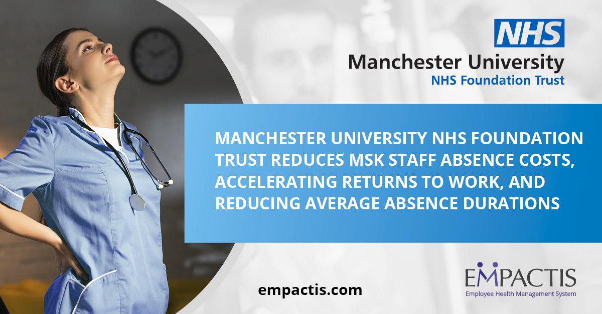Empactis's tweet photo. Empactis has been helping @MFTNHS tackle the huge and costly issue of staff #musculoskeletal health and #absence.  This #casestudy shares its incredible #costsavings https://t.co/bIP2d7ruTl https://t.co/fgAabU6juW