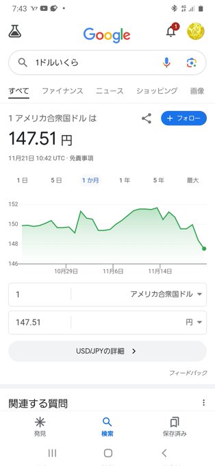 ドル円大暴落やないか～い❗ #円相場 https://t.co/Xkqa04VpWp<a href="/tag/%E5%86%86%E7%9B%B8%E5%A0%B4"class="tags">#円相場</a>