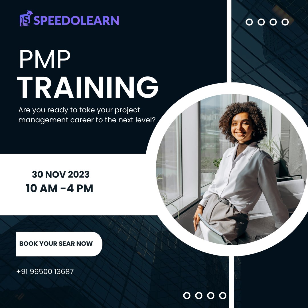 Speedolearn's tweet image. 🚀 Elevate Your Career with PMP Certification! 🌐 Boost your project management skills, gain global recognition, and unlock new opportunities. 📚 Join expert-led training, study, and ace the PMP exam. Ready for success? speedolearn.com💼 #PMP #CareerBoost