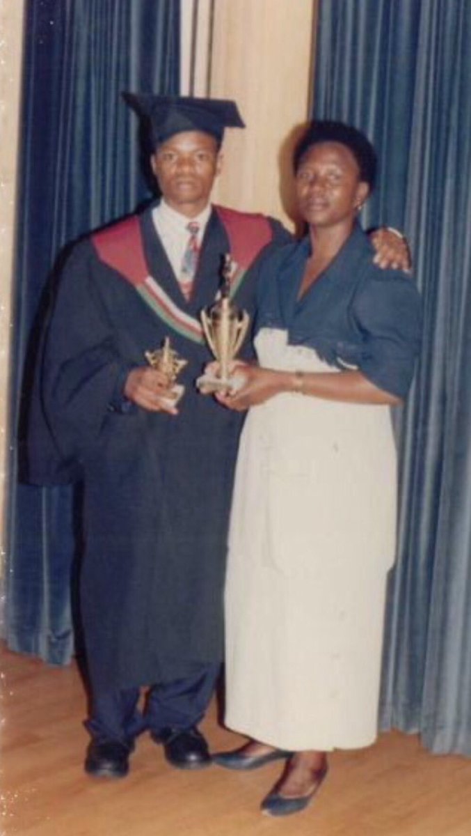 Thinkredible's tweet photo. The proudest and hardworking single mother ever - my dearest late mother CHENUKA - during the November 1997 graduation in South Africa https://t.co/TEfRG3PG20