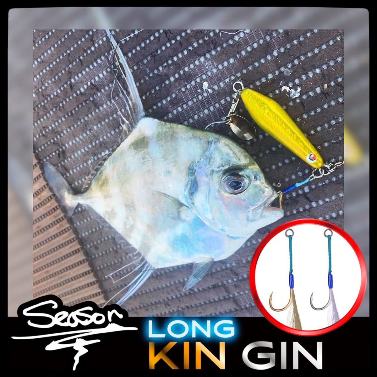 SeasonTackle's tweet photo. "Season"【KIN GIN】シングル
金・銀使い分ける2色の平打ちフックがギラギラアピール。ショアジキング・SLJ対応。フラッシング効果＋UVファイバーのダブルアピールでターゲットを誘い出します。SEASONの技術を最大限に導入したアシストフック。 https://t.co/FvSDILd1bq