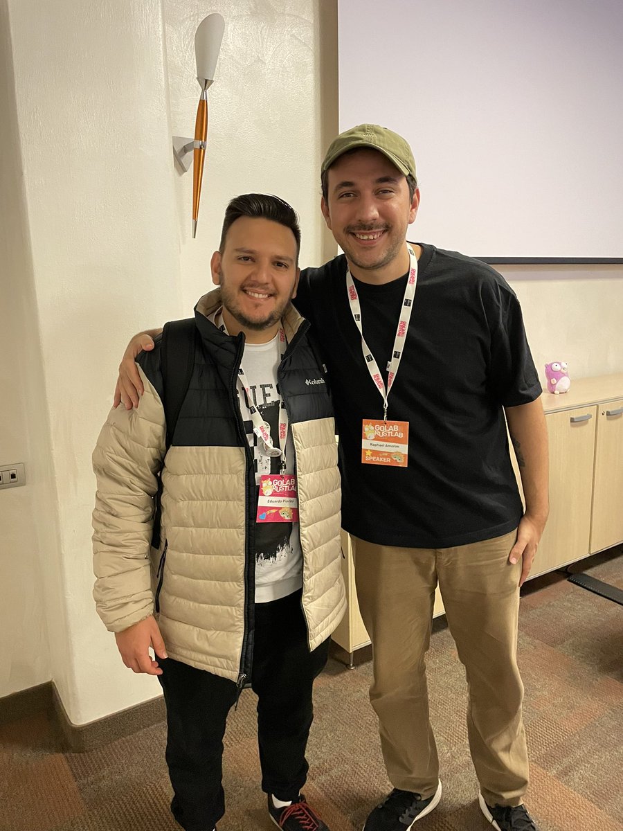 EPiorini's tweet image. So happy I found this fellow from my homeland (🇧🇷) in Italy as a @rustlab_conf speaker! @raphamorims passed so much knowledge in a so clear way! This guy is a monster 🦀!
Let’s play gameboy with webassembly!
#rustlab2023 #golab2023