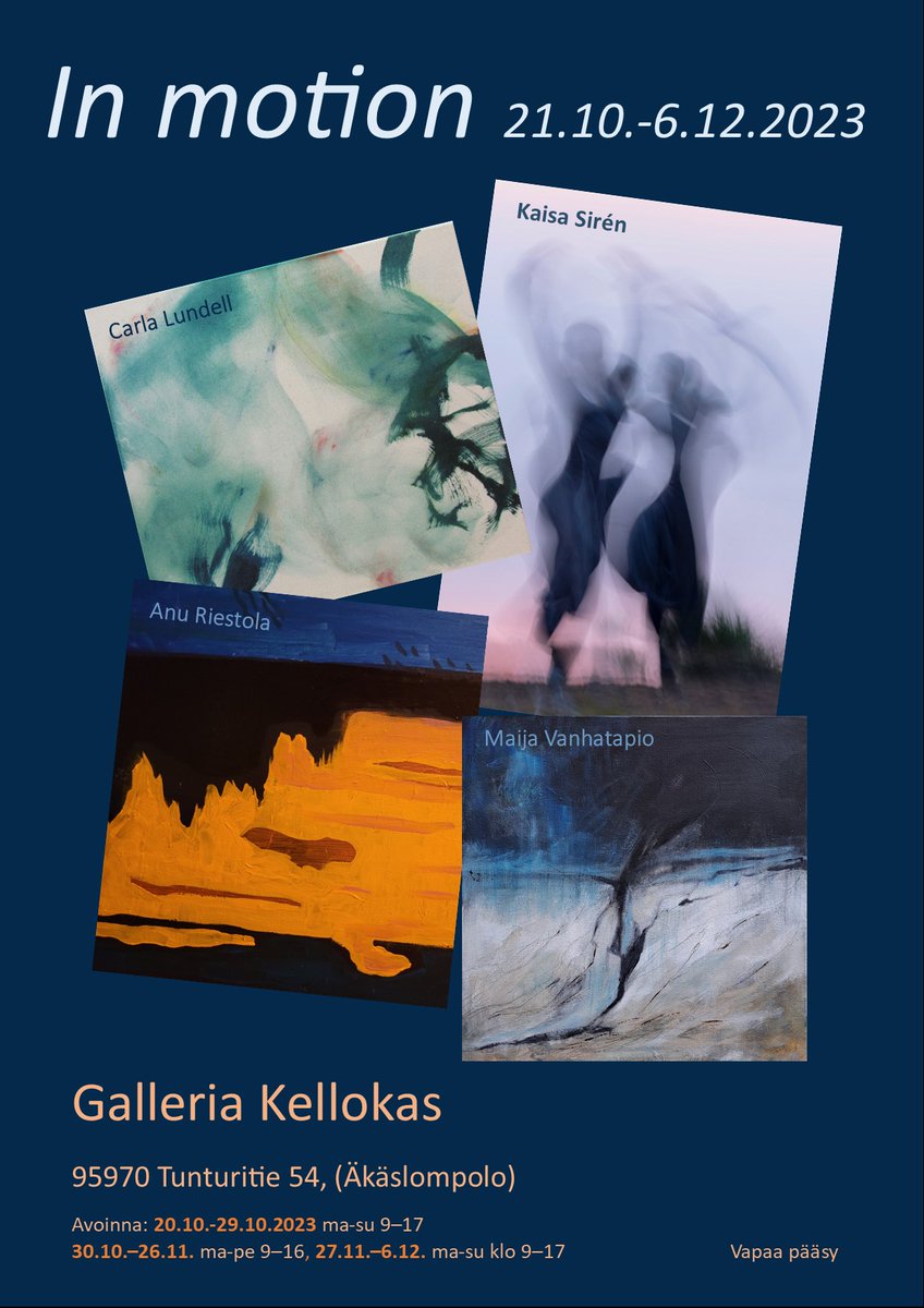 Jatkuu Ylläksella 6.12. asti #carlalundell #anuriestola #kaisasirén #maijavanhatapio #galleriakellokas #yllästunturinluontokeskus #lapintaitelijaseura #visityllas #taidenäyttely