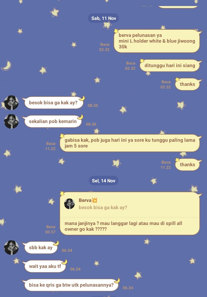 ayuridaaw's tweet photo. ‼️ BUYER HNR DN BERVA ‼️
untuk berva atau siapapun itu, karna setiap tf pake jasa cv terus. STOP buat jajan di go lain kalau jajanan mu belum lunas2 di GO lain!!! https://t.co/pScja6WOl9