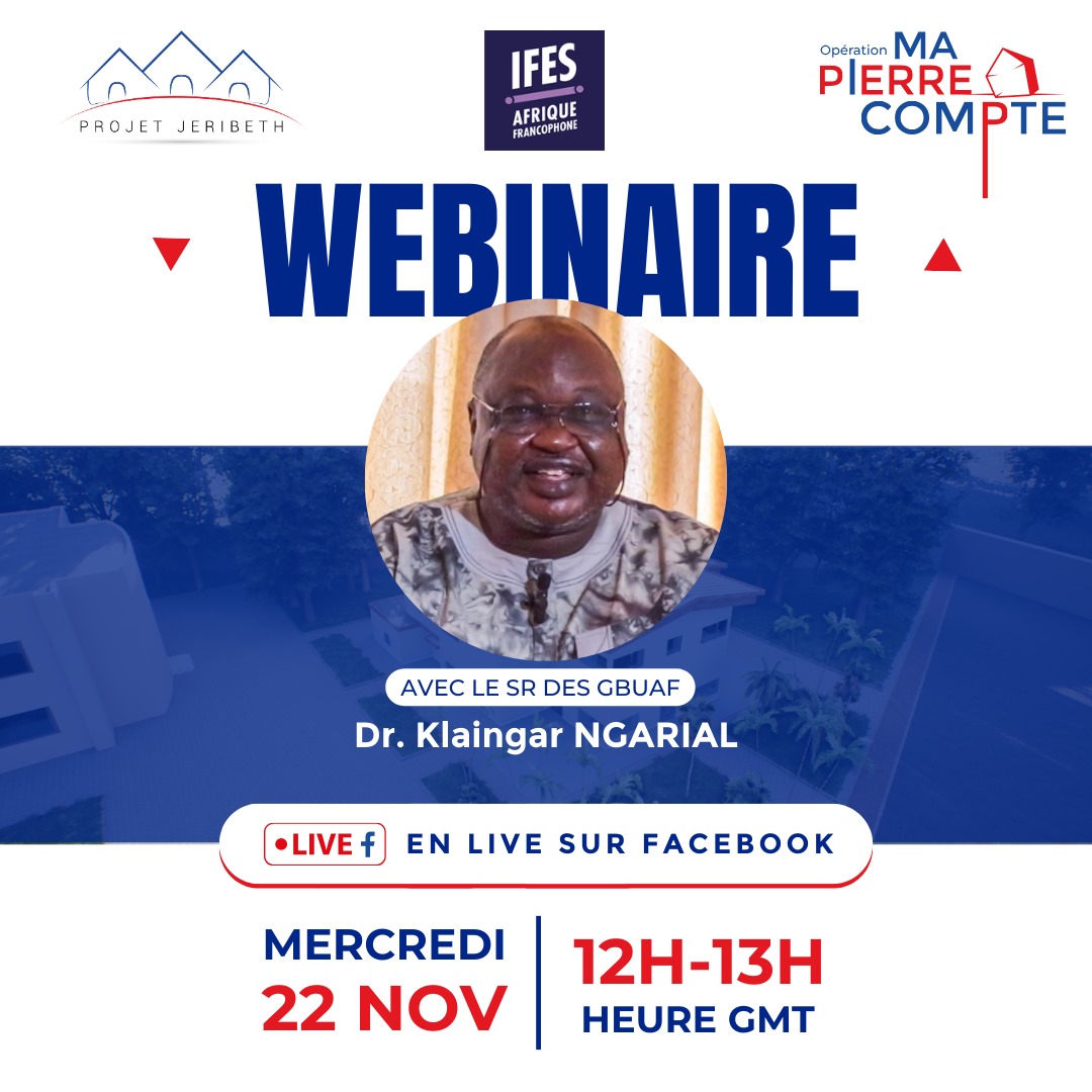 GBUAF's tweet photo. Nous sommes ravis de vous annoncer un événement à ne pas manquer : Secrétaire Régional des GBU d’Afrique Francophone, tiendra une session en direct sur Facebook ce mercredi 22 novembre 2023 de 12h à 13h GMT. Il présentera en détail l’Opération MPC - Ma Pierre Compte.

#JeriBeth https://t.co/mMUPd8xiMe