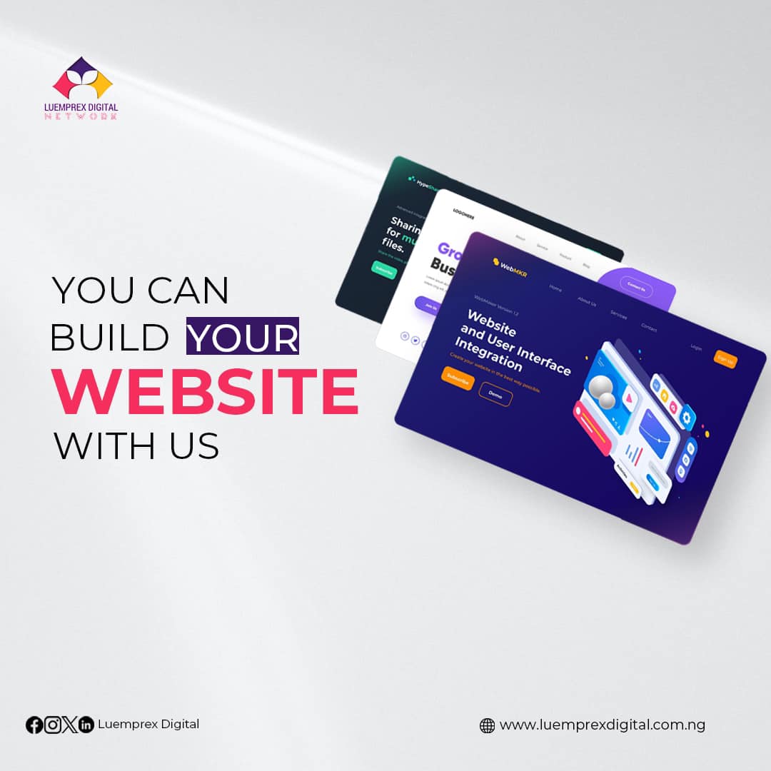 luemprex's tweet photo. Let Luemprex digital be your gateway to a captivating online experience. Our skilled team crafts elegant, responsive websites that elevate your brand. Reach new heights with us!
_
#Luemprex #Luemprexdigital #website #websitedesign #websitemanagers #digitalmarketing https://t.co/CjxesrEqYn
