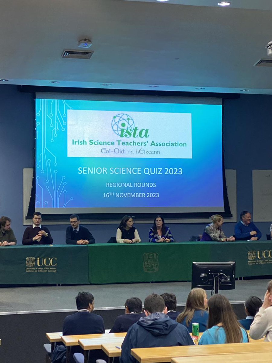 Congratulations to our 6th year students Skye Fitzpatrick and Cillian Kitson for taking part in the Annual ISTA Senior Science National Quiz in UCC.