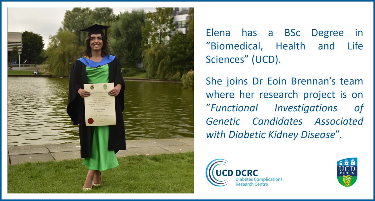 @UCDDCRC welcomes new PhD student Ms Elena Giardini. @UCDMedicine @UCD_Conway