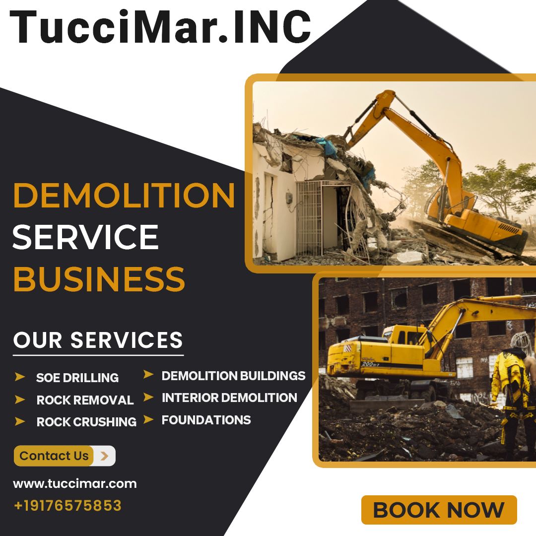tuccimarinc's tweet image. Demolition with Precision: Tuccimar at Your Service!
When it comes to tearing down barriers, we&apos;re the experts you can trust.

Visit Us :- tuccimar.com

#TuccimarDemolition #DemolitionExperts #PrecisionDemolition #SafetyFirst #NewBeginnings #TrustedServices
