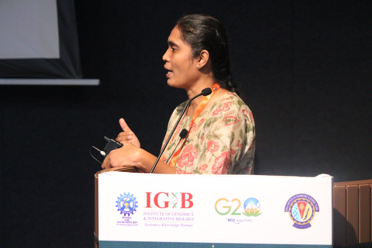 FGE2023's tweet photo. Dr Indumathi Mariappan from @lvprasadeye presented her incredible work in her talk titled "CRISPR tools to generate iPSC and zebrafish models to study eye diseases" @FGE2023 @bitsgoa @IGIBSocial #FGE23Goa #FGE2023Goa https://t.co/e9Kzglu3rc