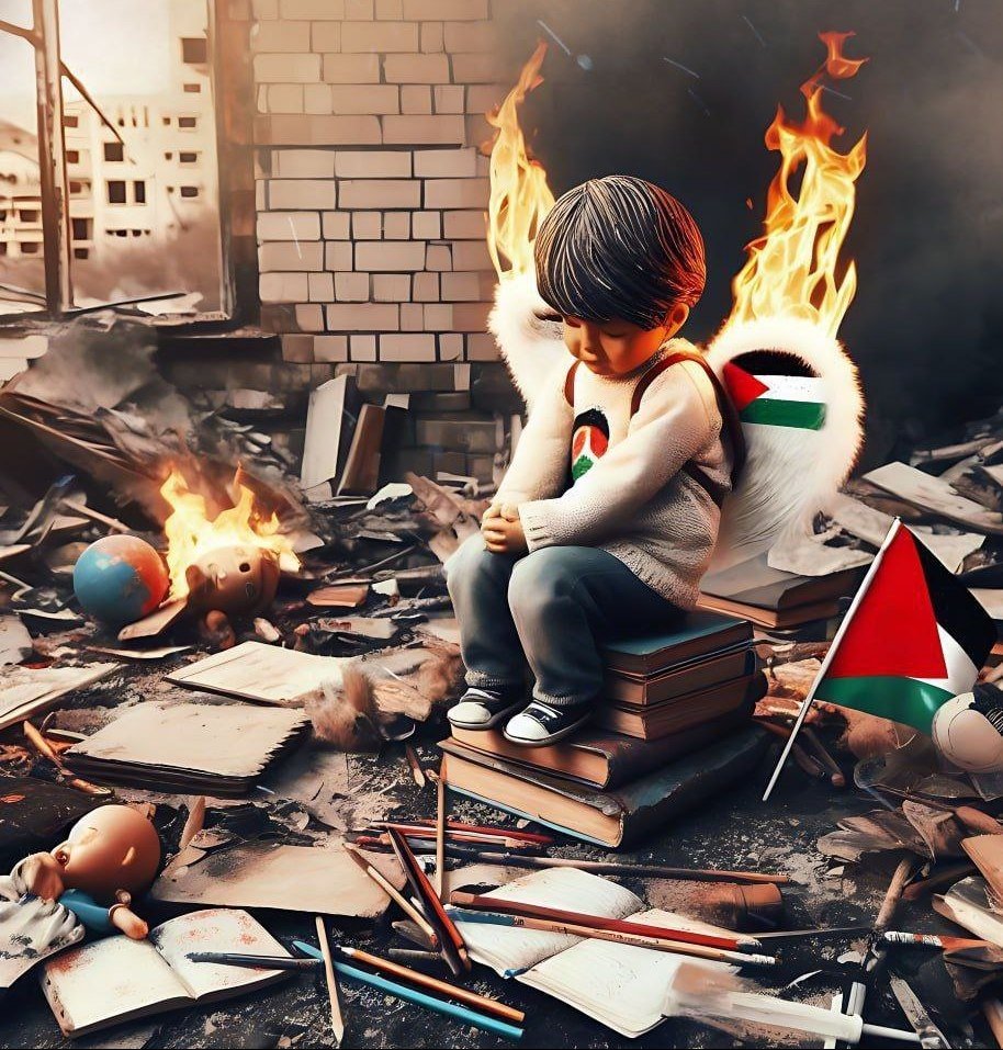#أنا_طفل_غزة أعيش تحت القصف؛
أين هم من ينادون بالانسانية...

#ChildrensDay
#WorldChildrensDay