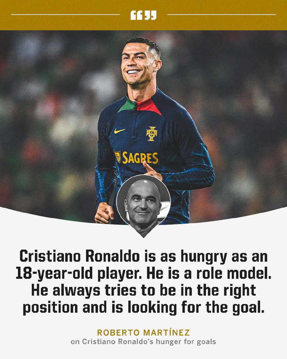 MonkeyManRule's tweet image. Cristiano Ronaldo, according to Roberto Martínez, is "as hungry for goals as an 18-year-old player" 🔥

Maguire WhatsApp Mudryk Watkins Snoop Dogg England Smash Haiti Saka Israel #KCPE Muthama Hamas Oscar Sudi Embu Word Cup . Kwesi Arthur || Cheddar || Sam Ankrah || Mudryk