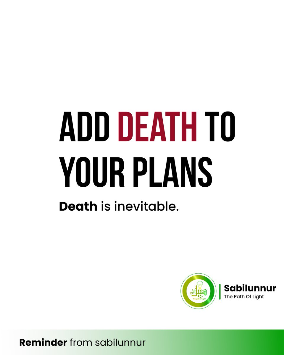 sabilunnuri's tweet photo. If you knew how quickly people forget you after your death, you would live your life only to please Allah.
.
#death #rememberdeath #finalday #muslims #islamposts #Reminder #die #inevitable https://t.co/oagTi9PHtf