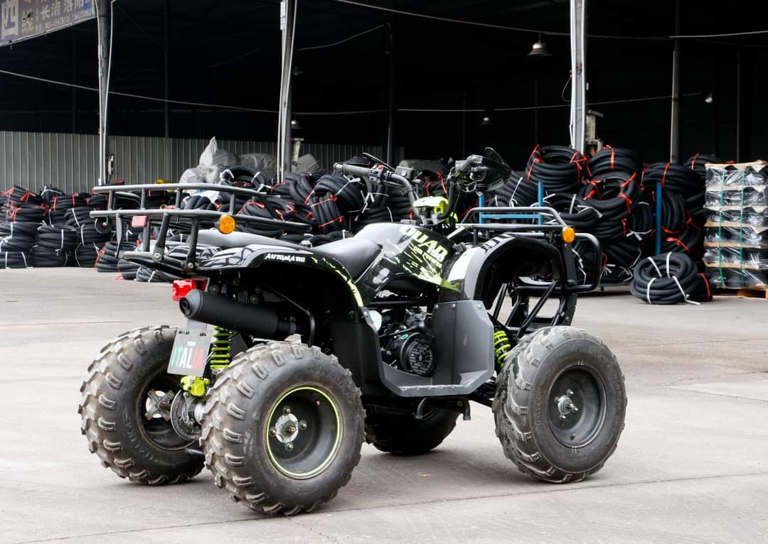 BmgHoldings's tweet photo. Mkuu, kabla wakufanye Chairman wa committee ya kuchanga rurashio au waanze kukuchocha huko mtaa wakikuita kiongos kwanza kujia that Quad Bike you've been wanting 2 buy for your ranch in Laikipia or for that resort pale Kilifi. 150cc &amp; 200cc available. Call or WhatsApp 0738555594 https://t.co/qV5f73rDZu