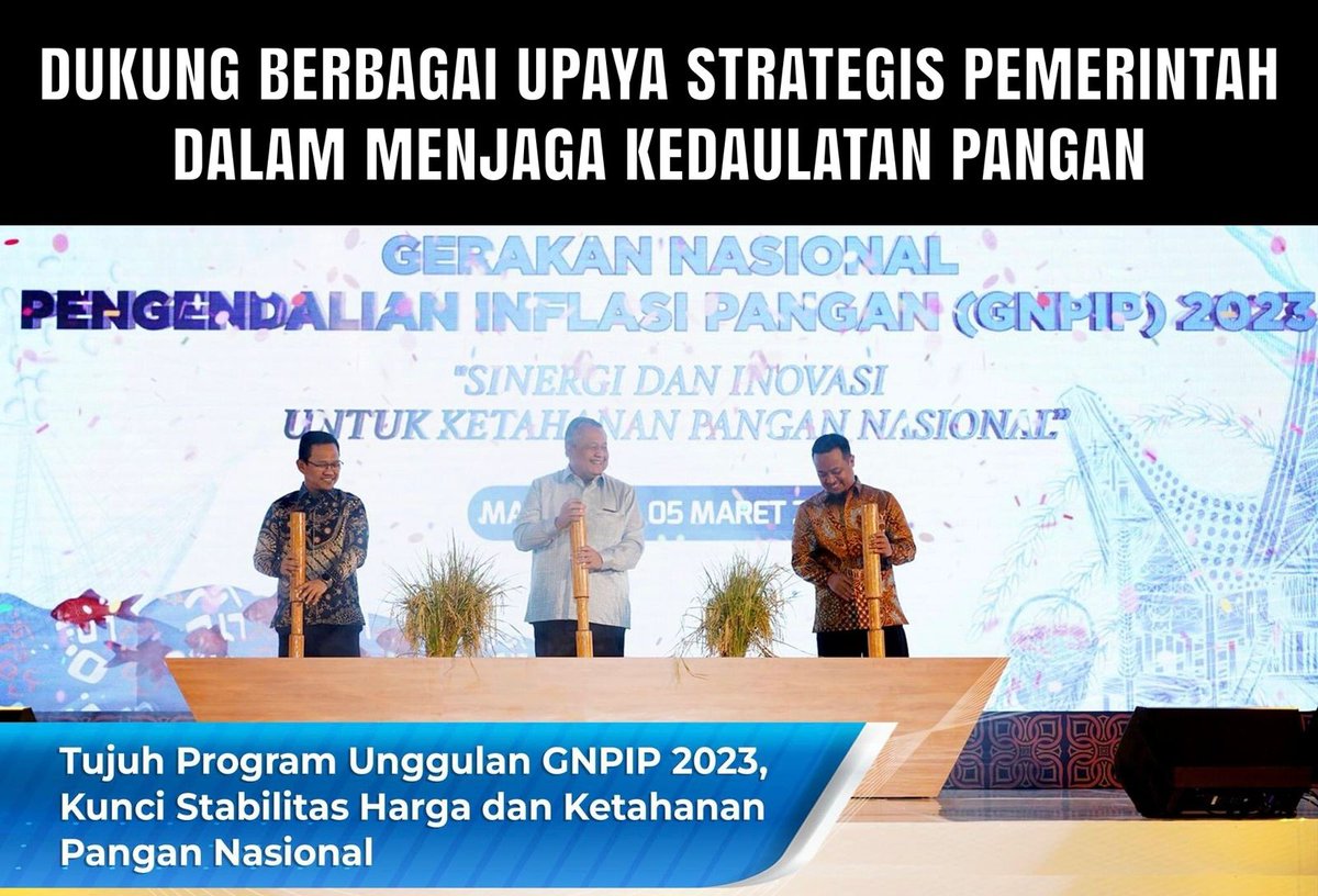 Dukung berbagai upaya strategis pemerintah dalam menjaga kedaulatan pangan #PanganIndonesia #StabilitasPangan #InflasiTerkendali