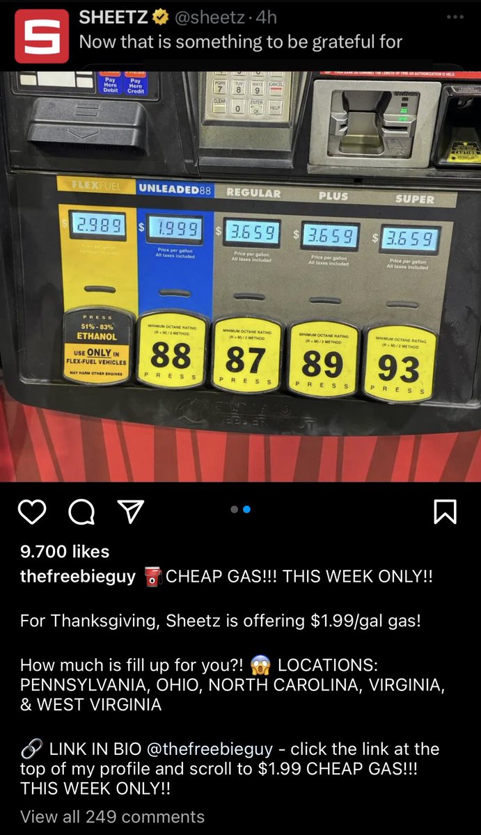 Biz indirim zamanlarında önce fiyatı yükseltip sonra düşürerek indirim yapmış gibi göstere duralım adamlar Black Friday indirimlerinin hakkını veriyor resmen . Bazı eyaletlerde thanksgiving haftası boyunca benzinim galonunu 1,99’a düşürmüşler.