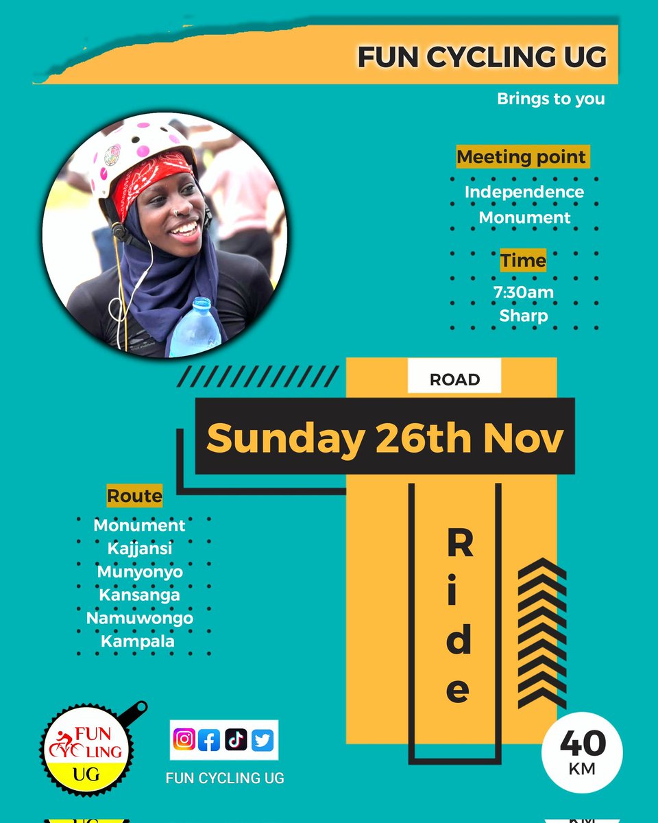 It's always Fun Cycling on a Sunday with Fun Cycling UG...Service your bicycle in time and keep hydrating though out the week....